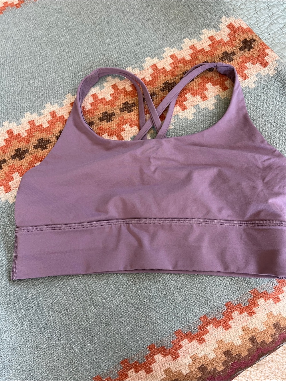 lululemon long line energy bra in size 8 lavender/purple  Sports Bra Great!